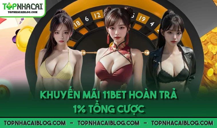 Khuyến mãi 11BET hoàn trả 1% tổng cược